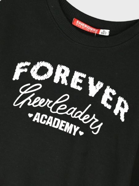 Σετ φόρμα χωρίς επένδυση με print Cheerleaders academy μαύρο