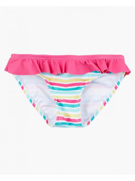 Μαγιό κάτω μέρος ριγέ με βολάν φούξια