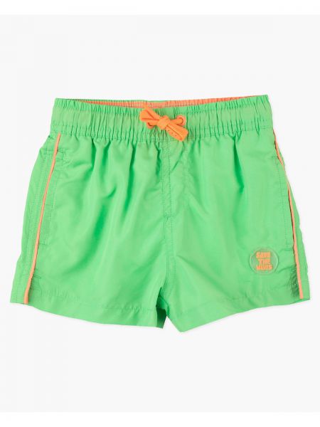 Μαγιό βερμούδα fluo print και τσέπες  λαχανί