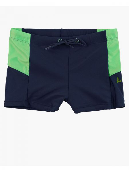 Μαγιό σορτς με μονόχρωμες λεπτομέρειες και κορδόνι μπλε