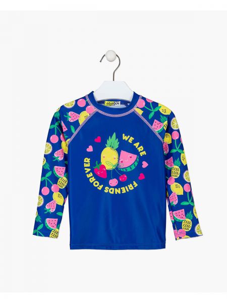 Μπλούζα με αντηλιακή προστασία SPF40+ με σχέδιο φρούτα μπλε