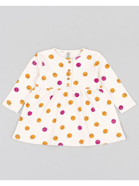 Φόρεμα βρεφικό με print food market μπεζ