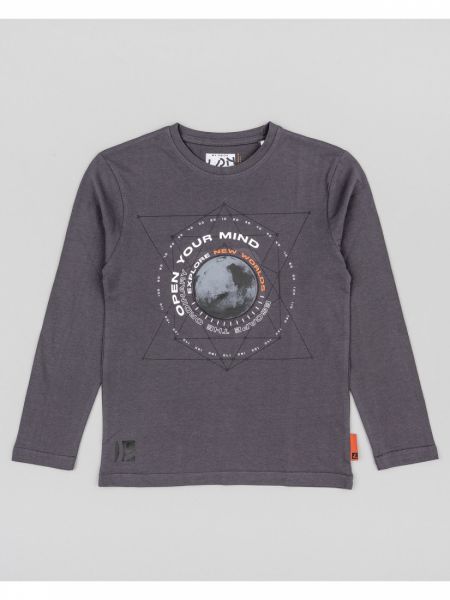 Μπλούζα μακό μακρυμάνικη για αγόρι ποντικί