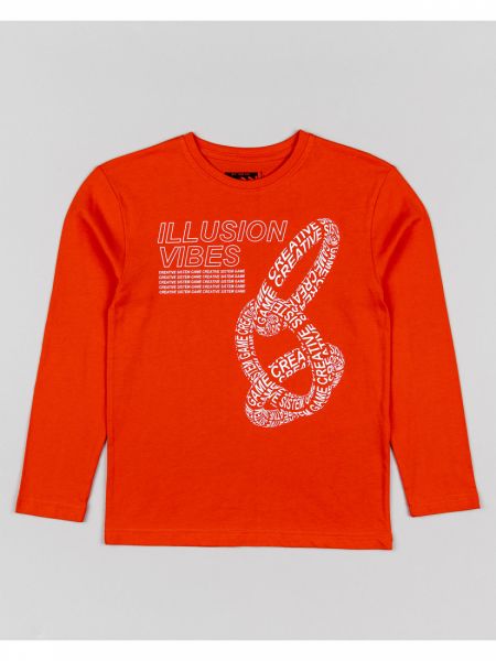 Μπλούζα μακό μακρυμάνικη για αγόρι πορτοκαλί