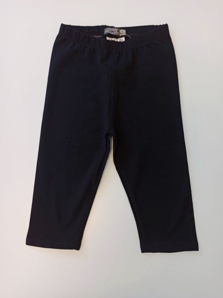 Κολάν κάπρι βαμβακερό με λάστιχο στη μέση μαύρο