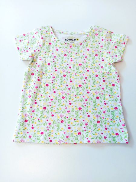 Μπλούζα βαμβακερή ελαστική κοντομάνικη κίτρινο