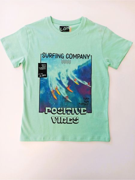 Μπλούζα κοντομάνικι σε άνετη γραμμή βεραμάν