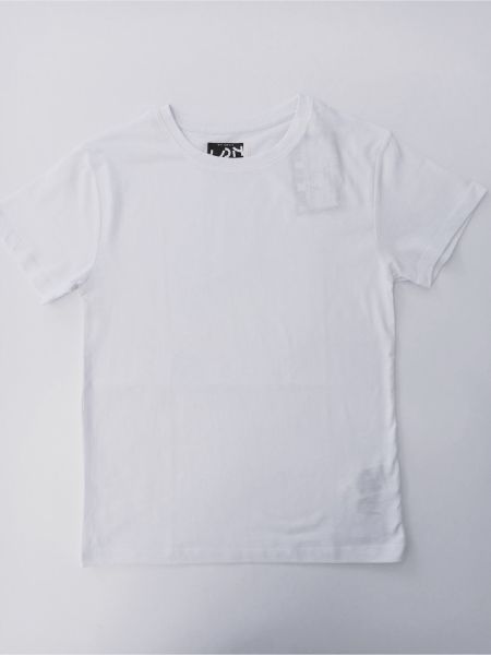 Μπλούζα κοντομάνικι σε άνετη γραμμή λευκό