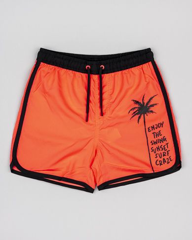 Μαγιό βερμούδα Losan Try με λάστιχο και κορδόνια   πορτοκαλί