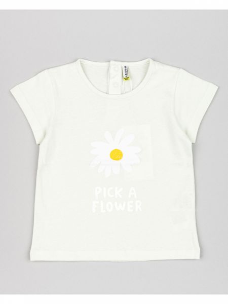 Μπλούζα βαμβακερή κοντομάνικη μονόχρωμη με διάφορα print μέντα