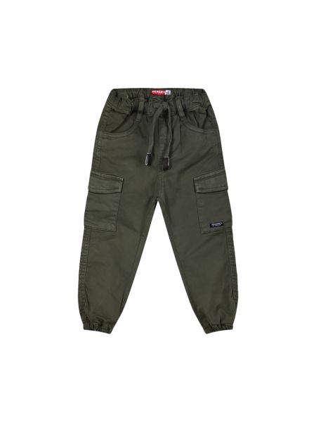 Παντελόνι cargo μονόχρωμο με λάστιχο στο τελείωμα αγόρι μικρό χακί