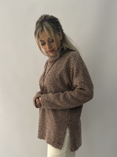 Μπλούζα ζιβάγκο πλεχτή μπουκλέ εκάι