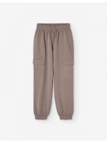 Παντελόνι φόρμας Cargo μονόχρωμο LSN Try πούρο