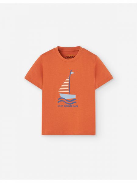 Mπλούζα κοντομάνικη με print 'Lazy summer days' εκάι