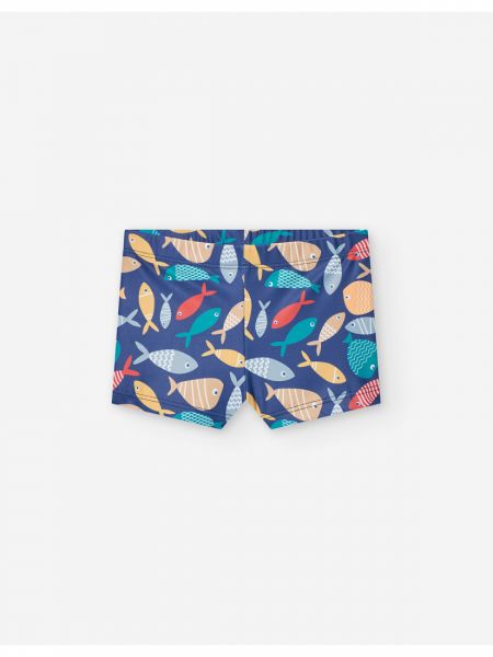 Μαγιό σορτς βρεφικό με print βυθός μπλε
