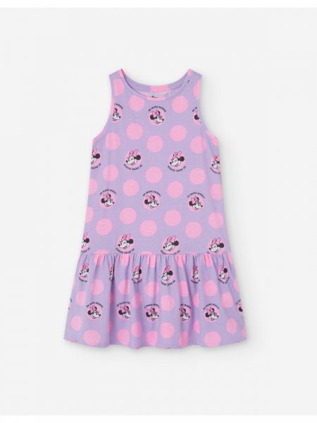 Φόρεμα βαμβακερό αμάνικο Minnie Mouse by Disney x Losan λιλά