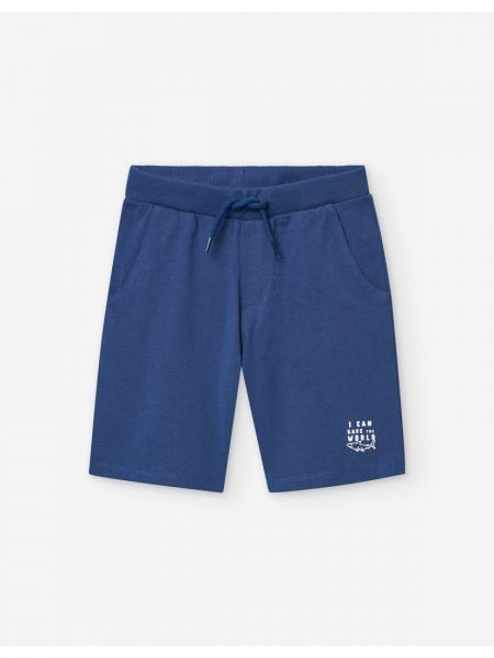 Βερμούδα μακό με τσέπες της σειράς βυθός μπλε