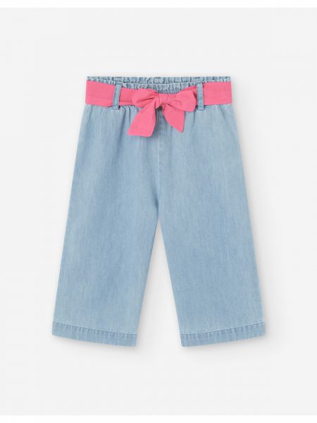 Παντελόνα τζιν ανοιξιάτικη με ζώνη γαλάζιο