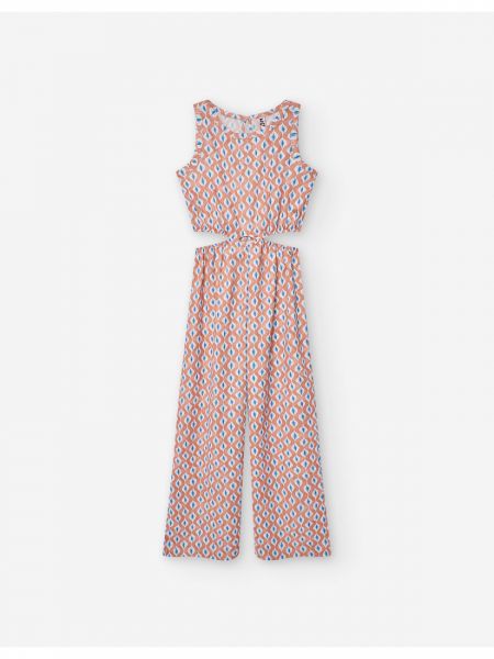 Ολόσωμη φόρμα με ανοίγματα στη μέση και γεωμετρικά print εκάι