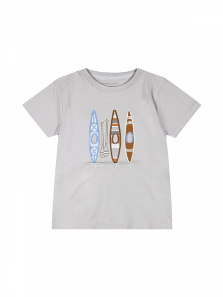 Mπλούζα κοντομάνικη με print NRGRS Yacht club γκρι