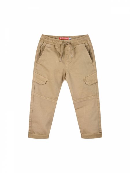 Παντελόνι Cargo με εξωραφές και δέσιμο μπεζ