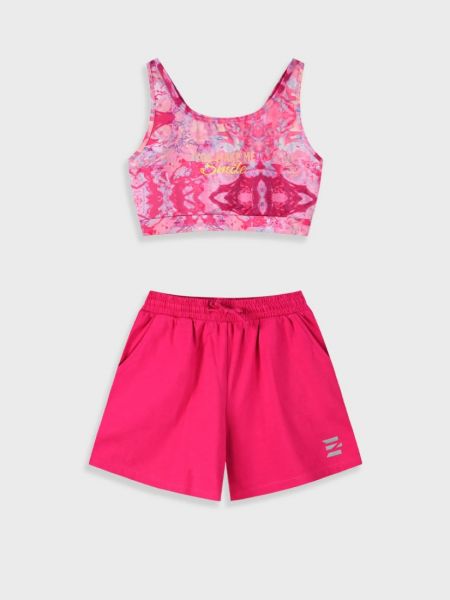 Σετ αθλητικό μπουστάκι με σορτς φούξια