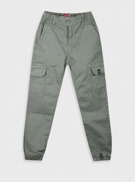 Παντελόνι Cargo με λάστιχο στο τελείωμα χακί