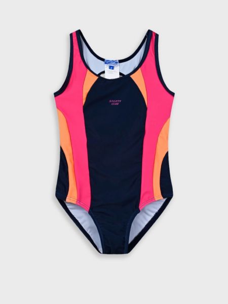 Μαγιό ολόσωμο αθλητικού τύπου εξώπλατο κοραλί