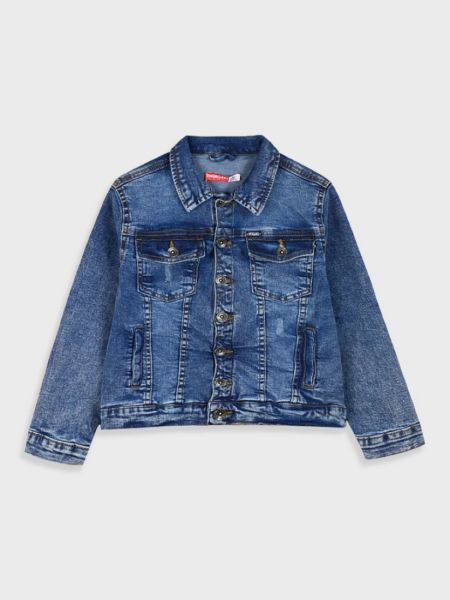 Τζιν τζάκετ πετροπλυμένο μπλε