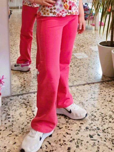 Κολάν καμπάνα μονόχρωμο βαμβακερό φούξια