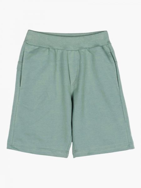 Βερμούδα μονόχρωμη βαμβακερή με τσέπες χακί