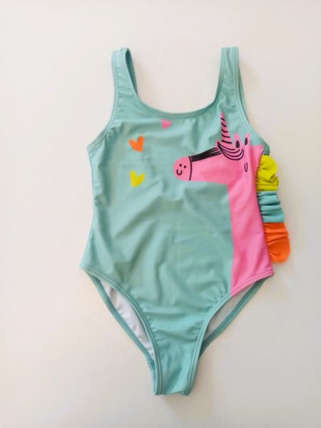 Μαγιό ολόσωμο με print μονόκερος βεραμάν