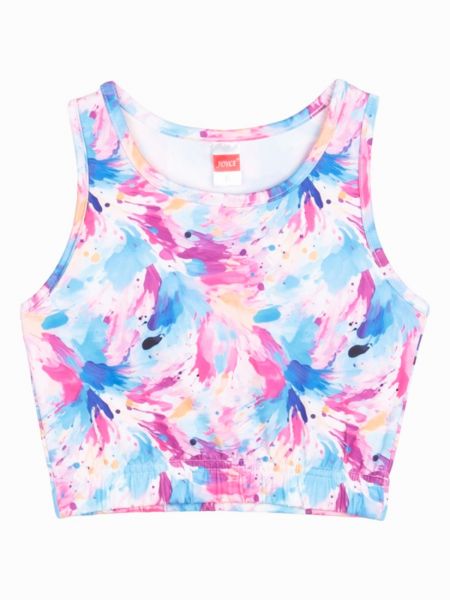 Μπουστάκι ελαστικό με παρτούς ώμους φούξια