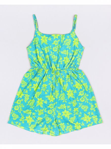 Ολόσωμο φλοράλ σορτς με δέσιμο στην πλάτη πράσινο