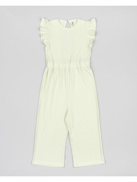 Φόρμα ολόσωμη με ασημοκλωστή και βολάν εξώπλατη μέντα