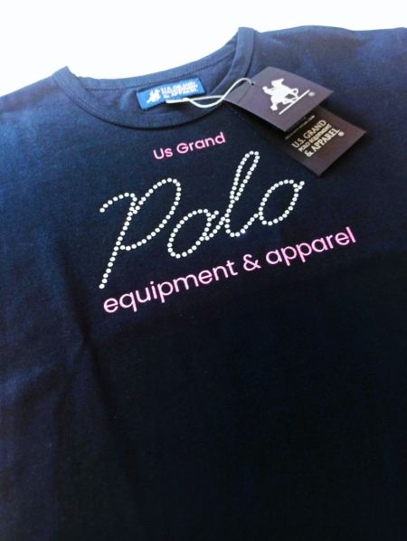 Μπλούζα Polo Club με glitter και στρας μπλε