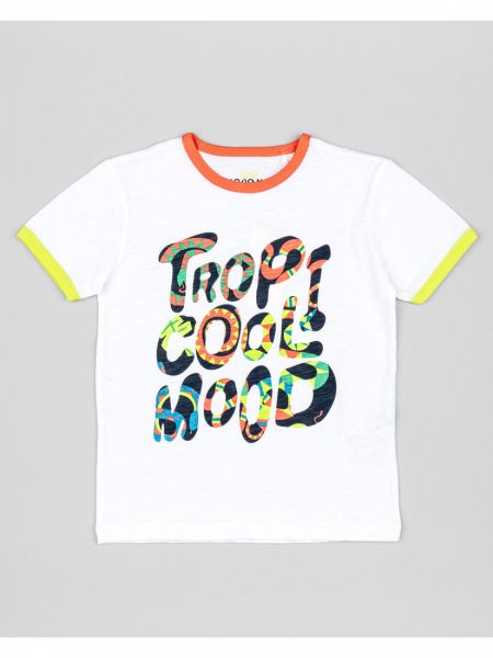 Μπλούζα κοντομάνικη βαμβακερή Losan Kids με διάφορα print λαχανί