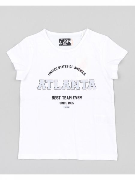 Μπλούζα κοντομάνικη με διάφορα print βαμβακερή γαλάζιο