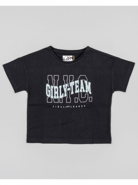 Μπλούζα κοντομάνικη με διάφορα print βαμβακερή μέντα