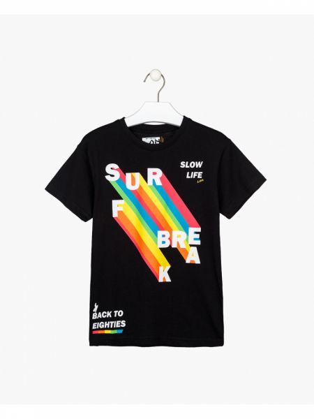 Μπλούζα κοντομάνικη βαμβακερή Losan Try με διάφορα print κίτρινο