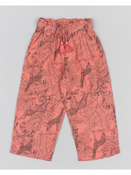 Παντελόνα με print african animals και ζώνη  εκάι