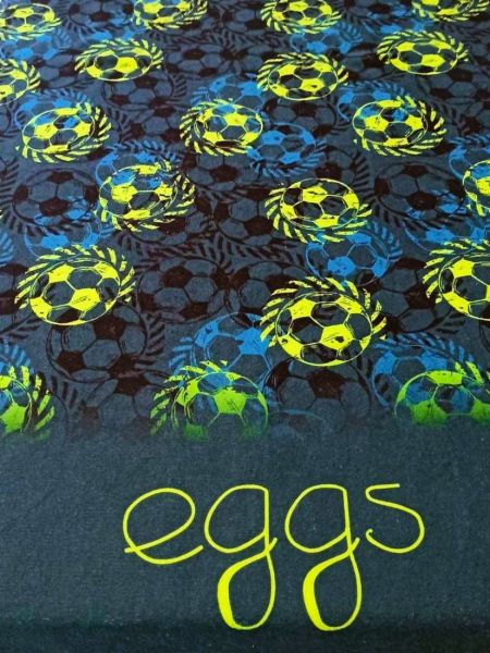 Πετσέτα με print football ελληνικής ραφής μπλε