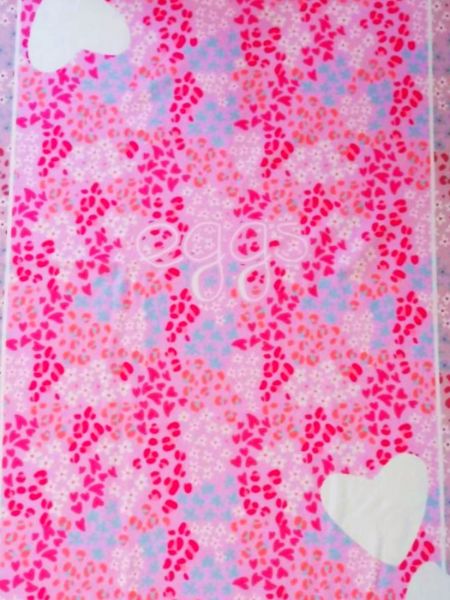 Πετσέτα με summer animal print ελληνικής ραφής ροζ