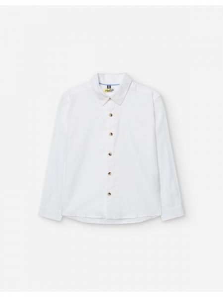 Πουκάμισο μονόχρωμο με όμπρε κουμπιά λευκό