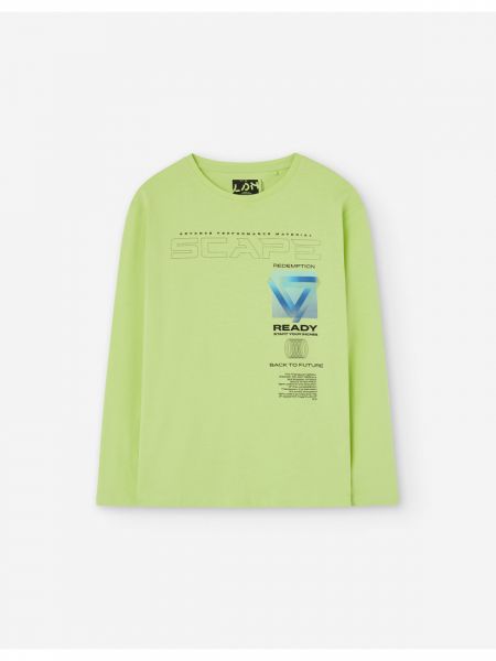 Μπλούζα βαμβακερή μακρυμάνικη με διάφορα print για αγόρι Lsn Try λάιμ