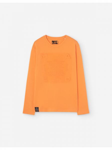 Μπλούζα βαμβακερή μακρυμάνικη με διάφορα print για αγόρι Lsn Try σομόν