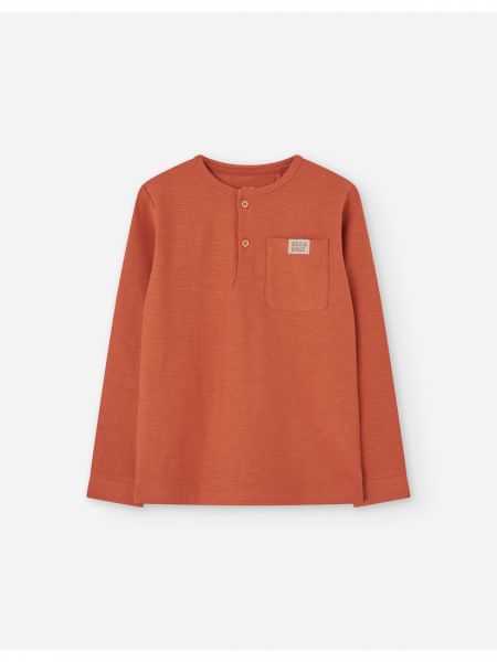 Μπλούζα μακρυμάνικη βαμβακερή με print LSN boy καμηλό