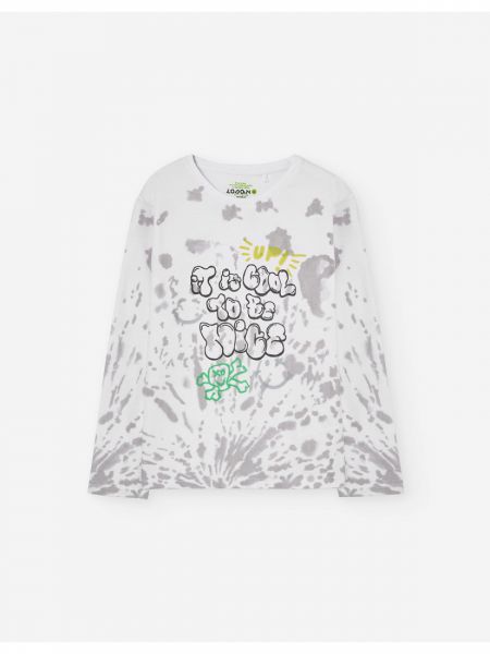 Μπλούζα μακρυμάνικη βαμβακερή με print LSN boy γκρι