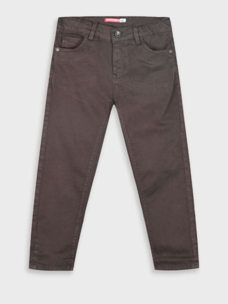 Παντελόνι chino πεντάτσεπο μονόχρωμο καφέ