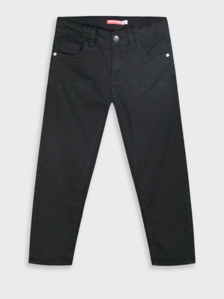 Παντελόνι chino πεντάτσεπο μονόχρωμο μαύρο